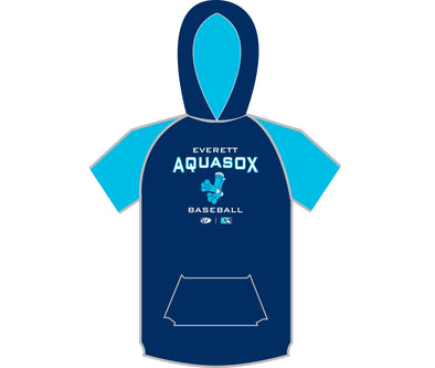 Everett AquaSox Sublimated Short Sleeve Hoodie