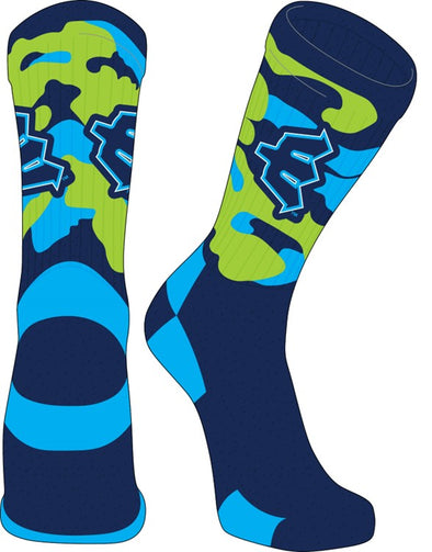 Everett AquaSox Camo Crew Socks